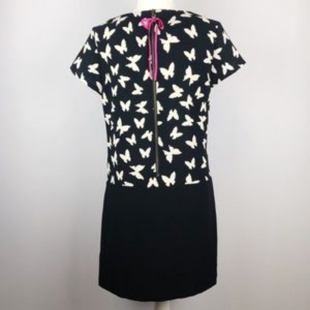 LOFT Black and White Butterfly Shift Career Dress Size 6 - Picture 2 of 6